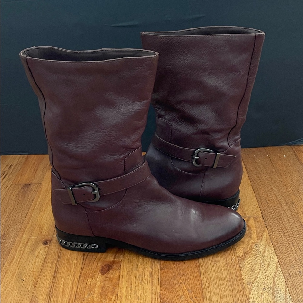 Carolyn Espinosa “Ceshirley” Brown Leather Mid-Calf Boots- 7.5